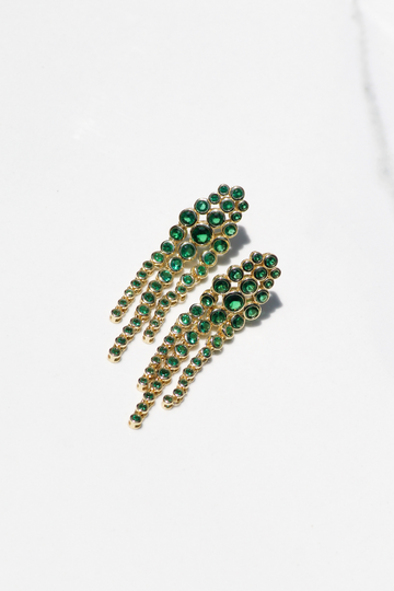 SIZZLE EARRINGS- EMERALD